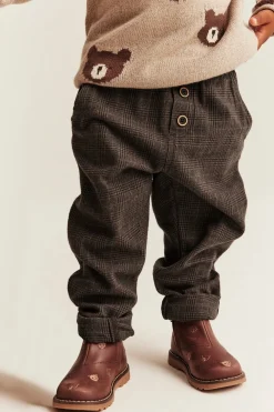Kids brown twill trousers