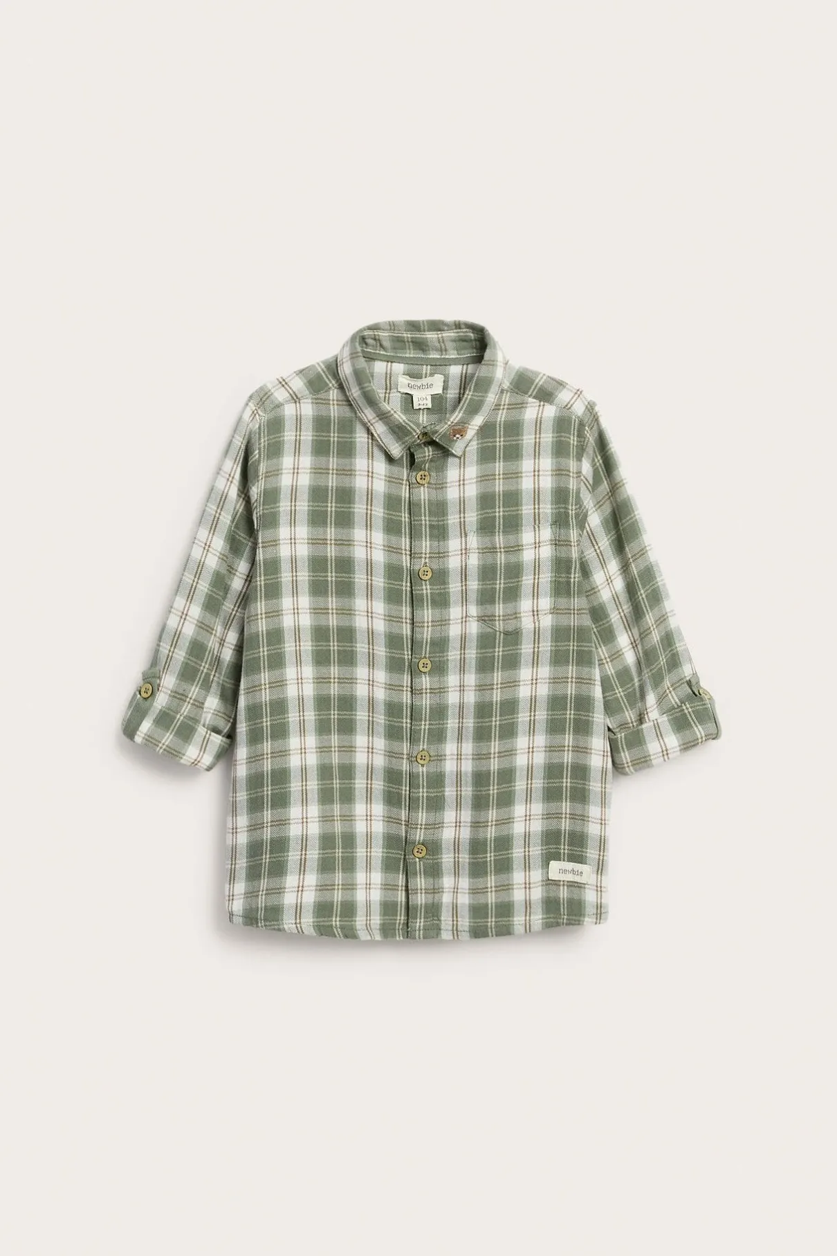 Kids checked shirt with embroidery