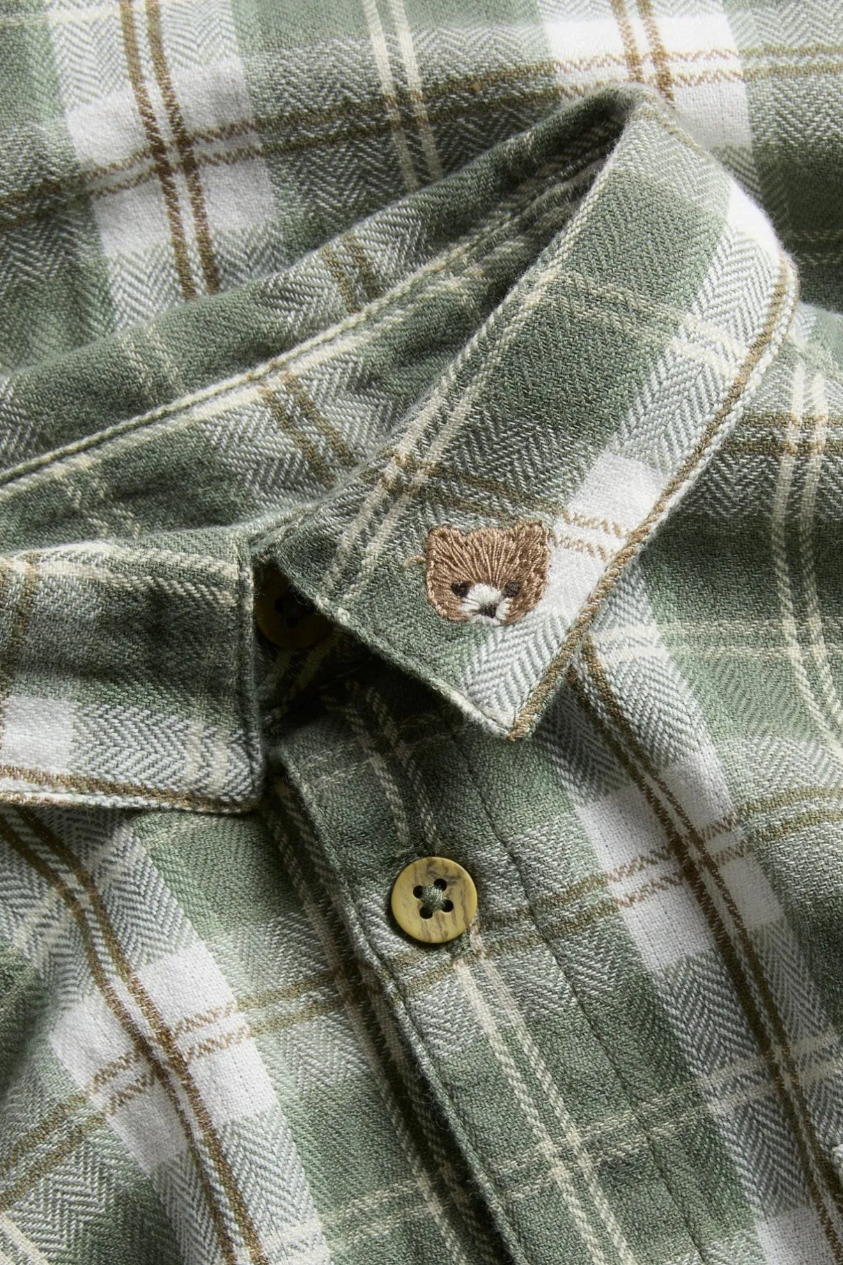 Kids checked shirt with embroidery