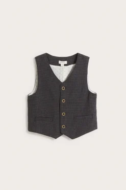 Kids' dark grey waistcoat