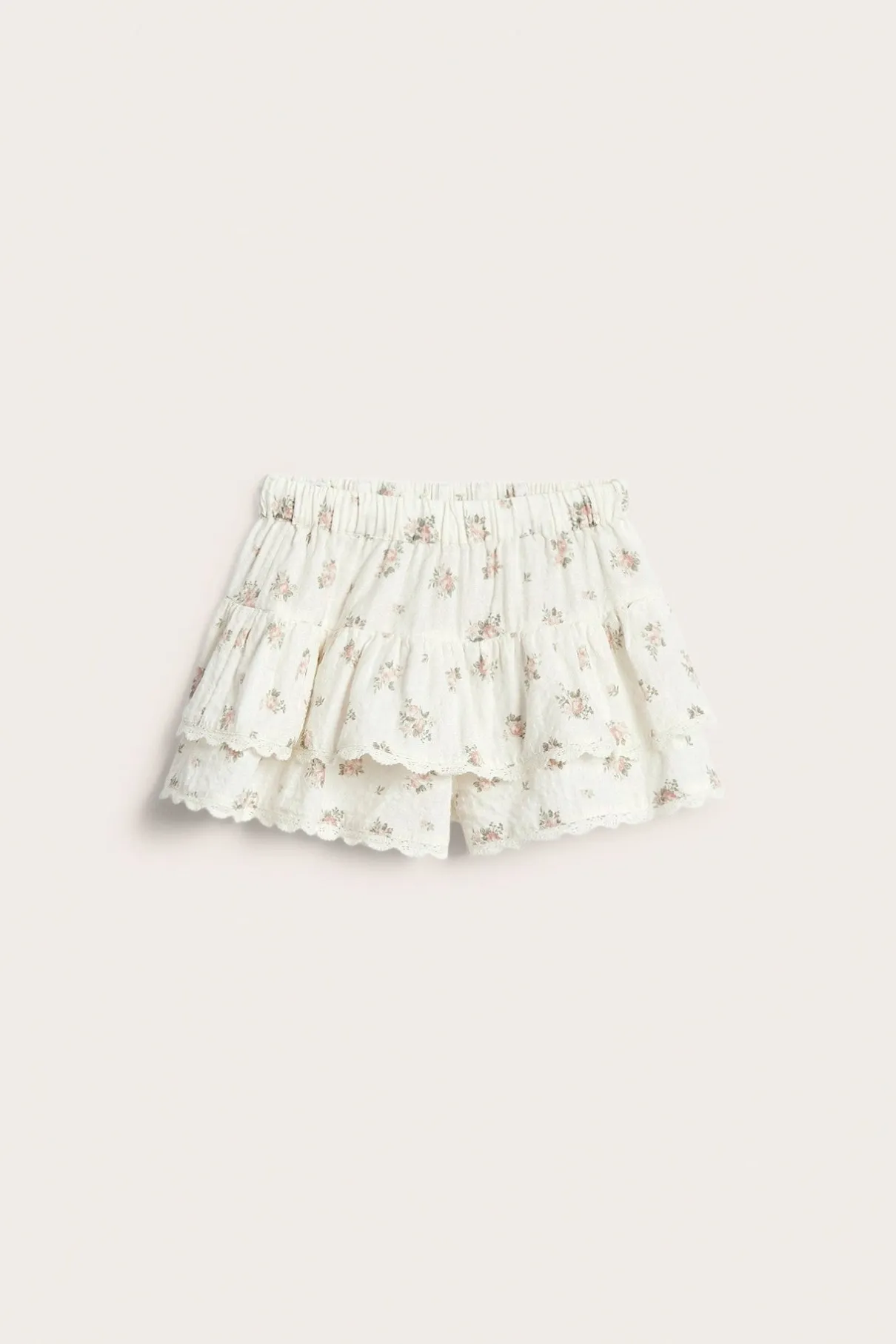 Kids floral culottes with frills