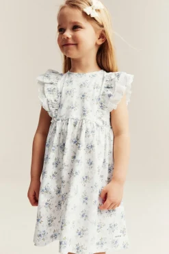 Kids floral dress with frill