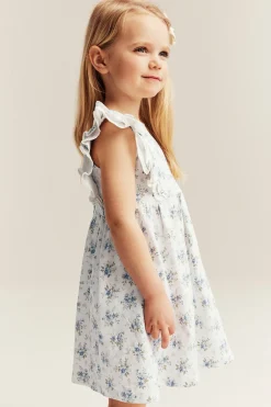 Kids floral dress with frill