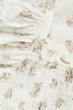 Kids floral jumpsuit with frills