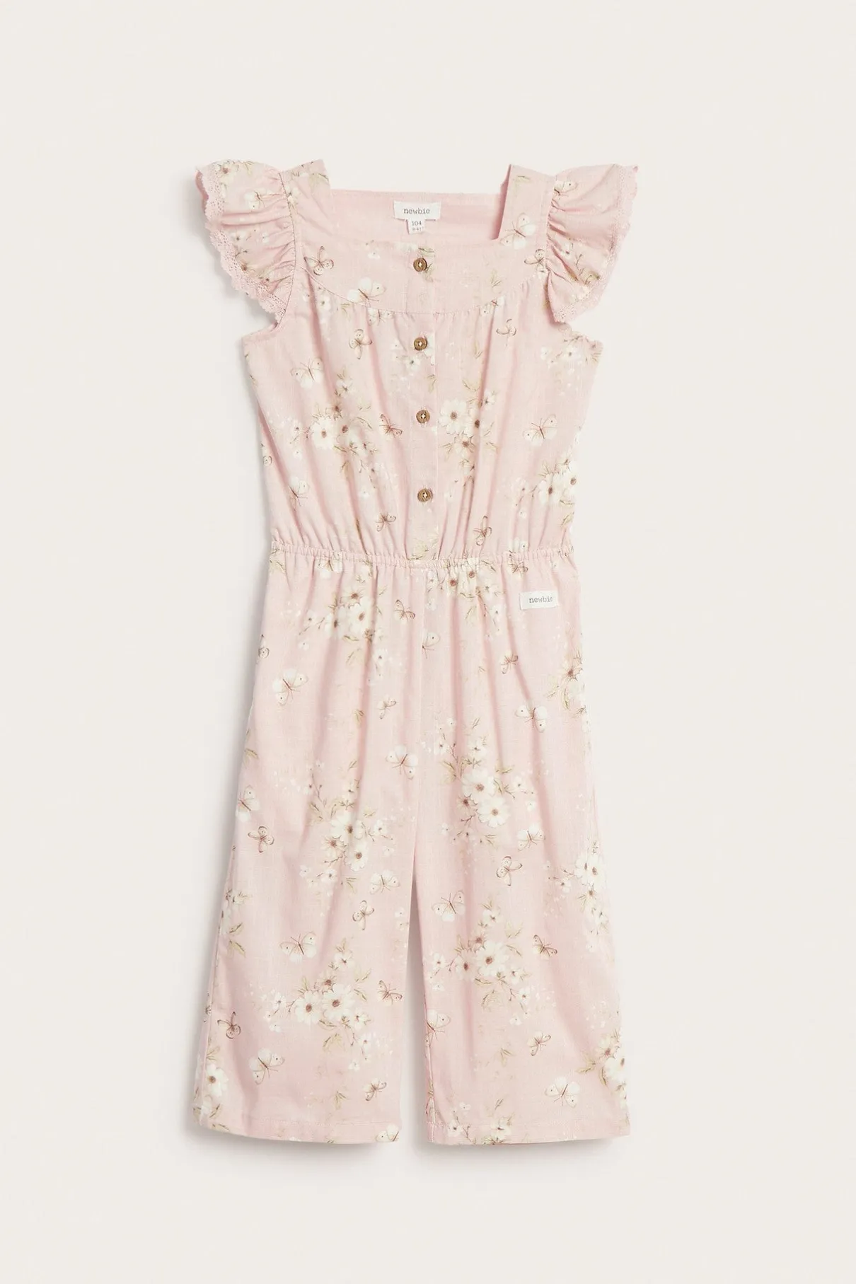 Kids floral jumpsuit with frill