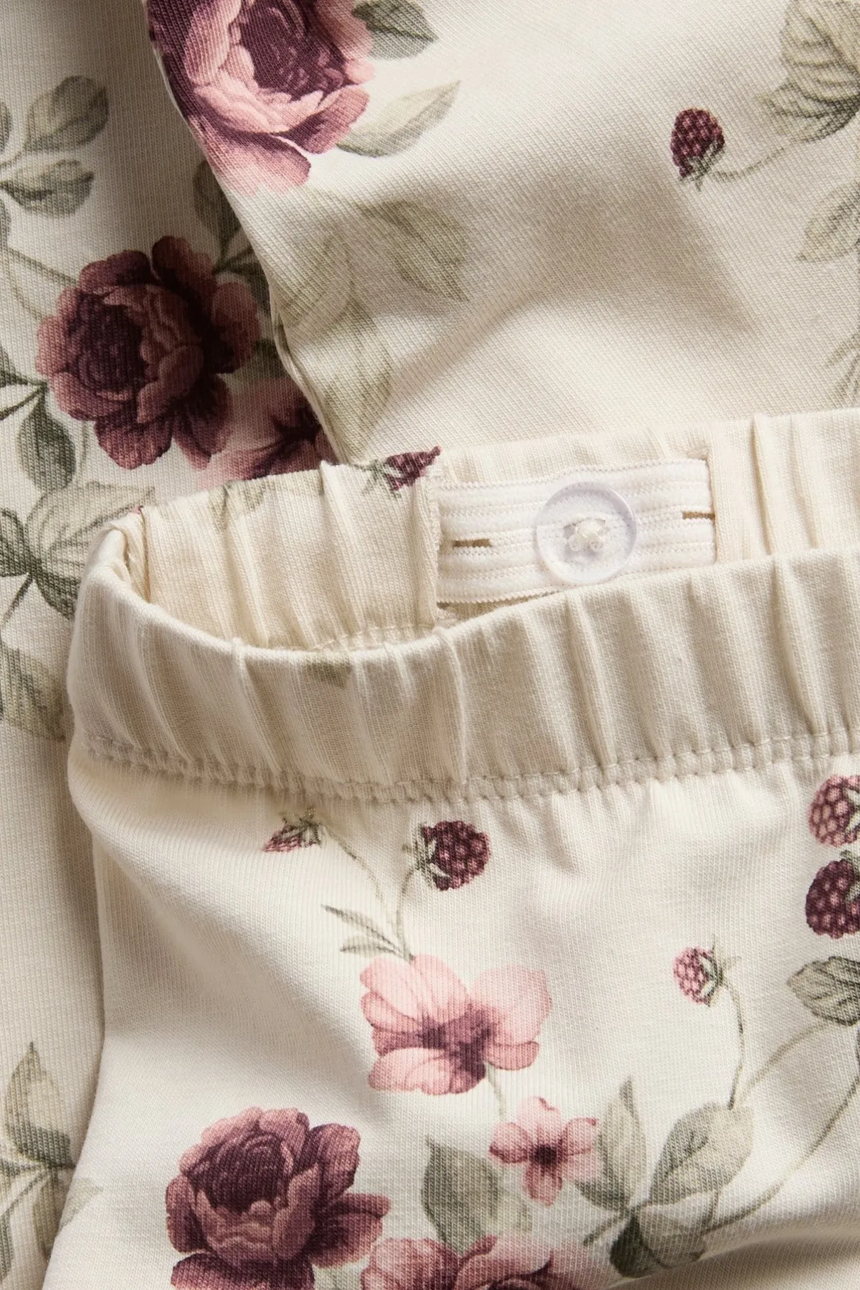 Kids floral leggings with lace ruffle