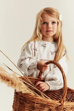 Kids floral muslin dress