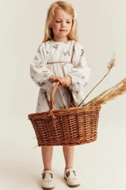 Kids floral muslin dress