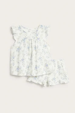 Kids floral pyjamas with frills