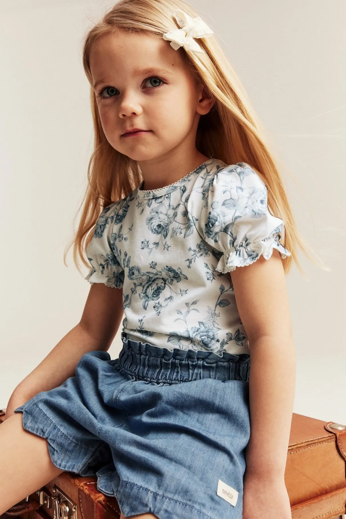 Kids floral short sleeve top
