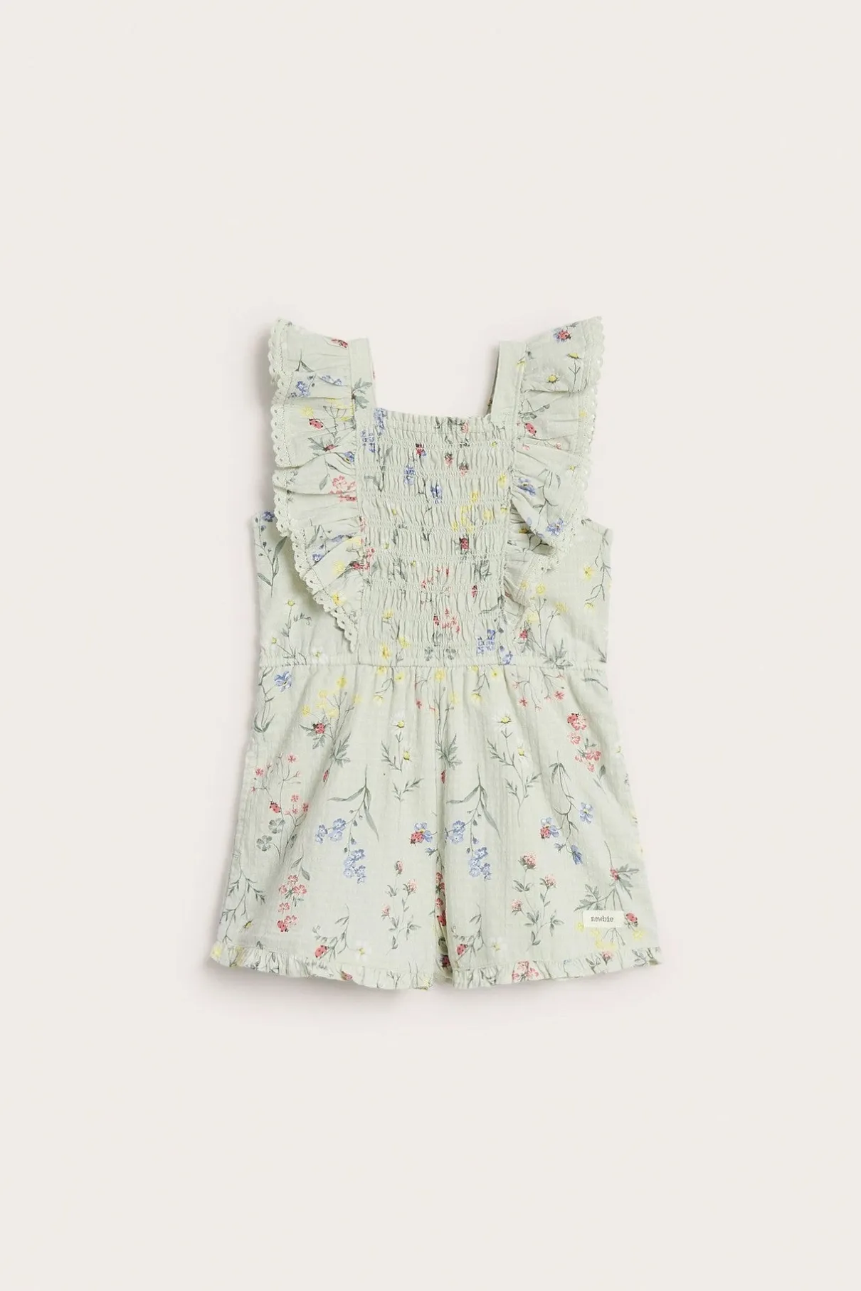 Kids floral woven jumpsuit