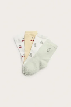 Kids fruit theme socks (4-pack)