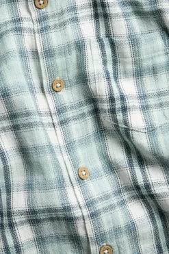 Kids´ green checked shirt