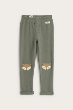 Kids green fox leggings