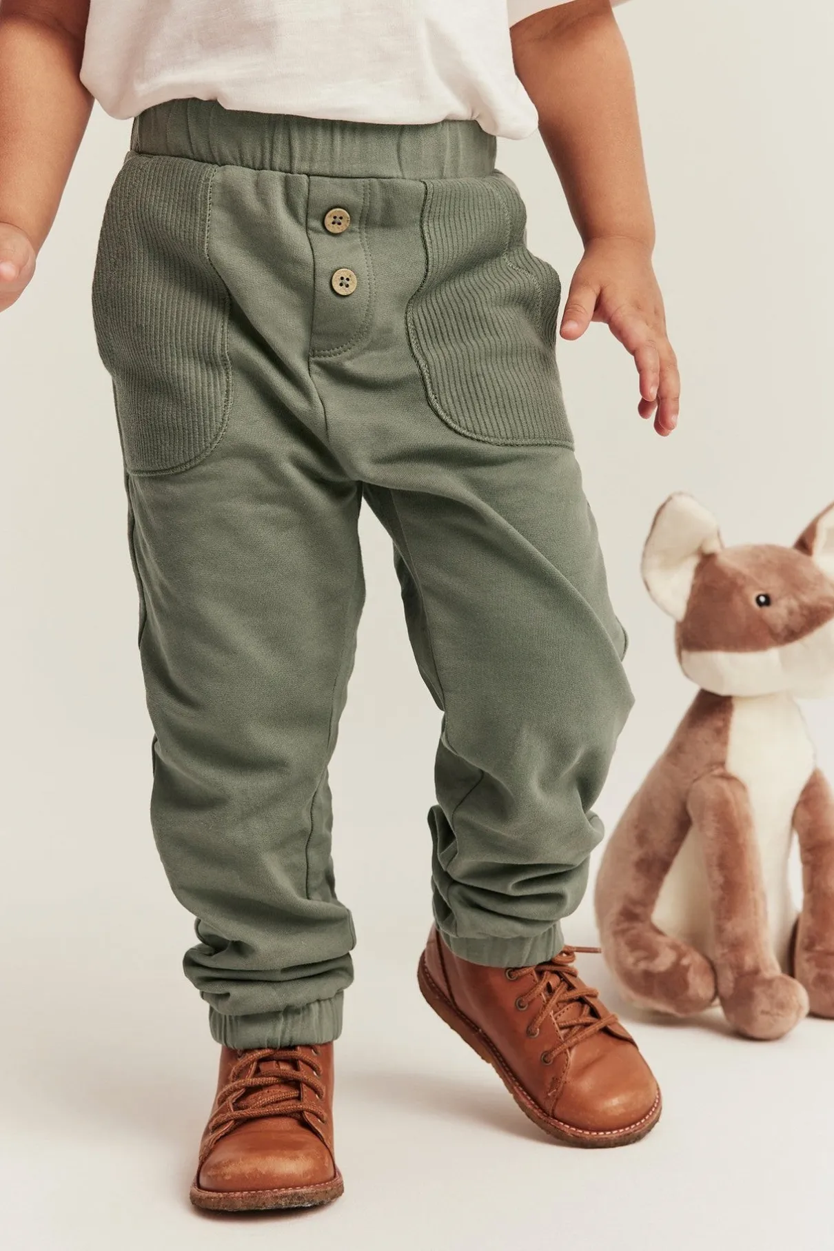 Kids' green joggers