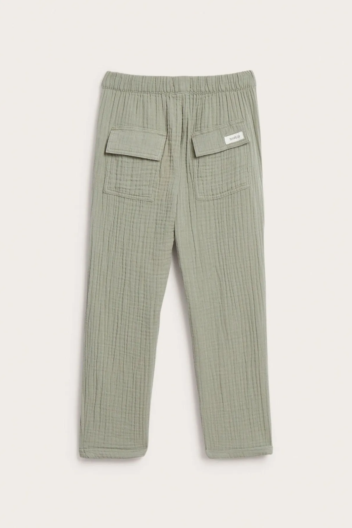 Kids green muslin trousers