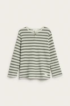 Kids' green striped top