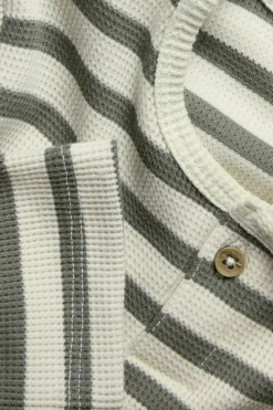 Kids' green striped top