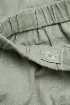 Kids' green textured woven trousers