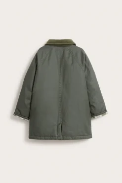 Kids green waxed jacket