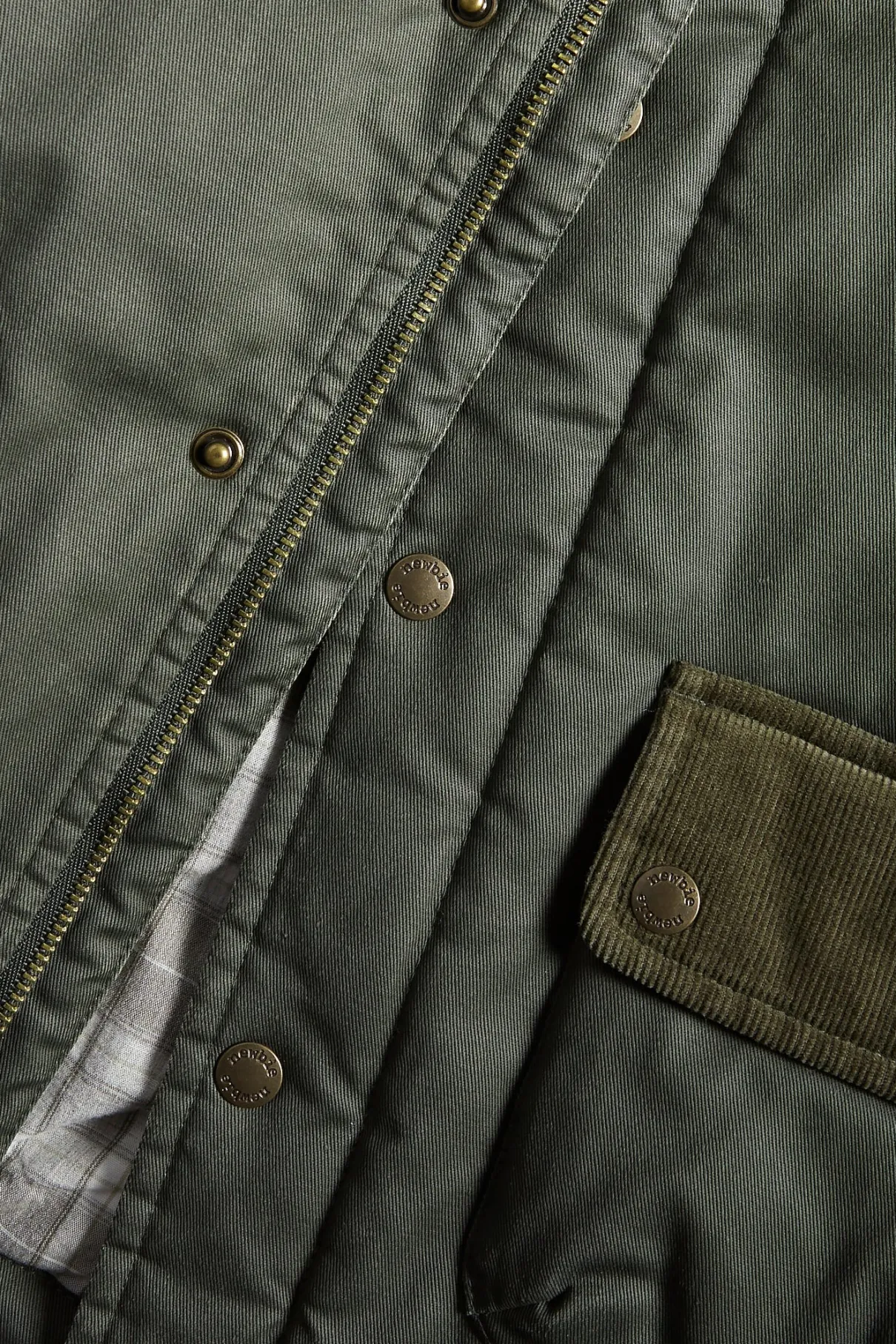 Kids green waxed jacket
