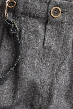 Kids' grey trousers with suspenders