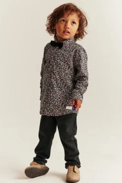 Kids' grey turn-up trousers