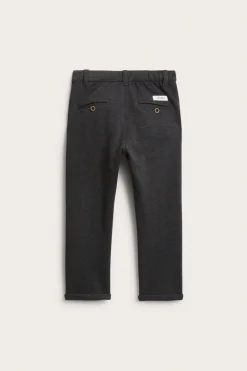 Kids' grey turn-up trousers