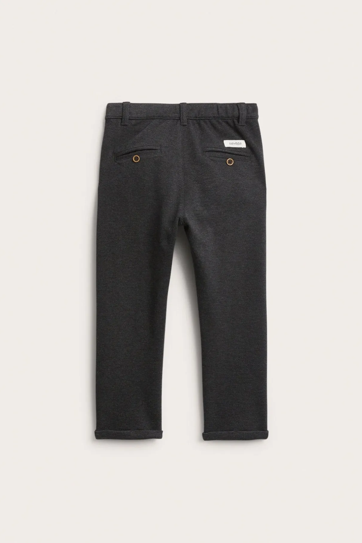 Kids' grey turn-up trousers