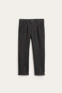 Kids' grey turn-up trousers