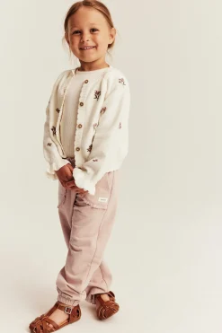 Kids jogging bottoms with lace details
