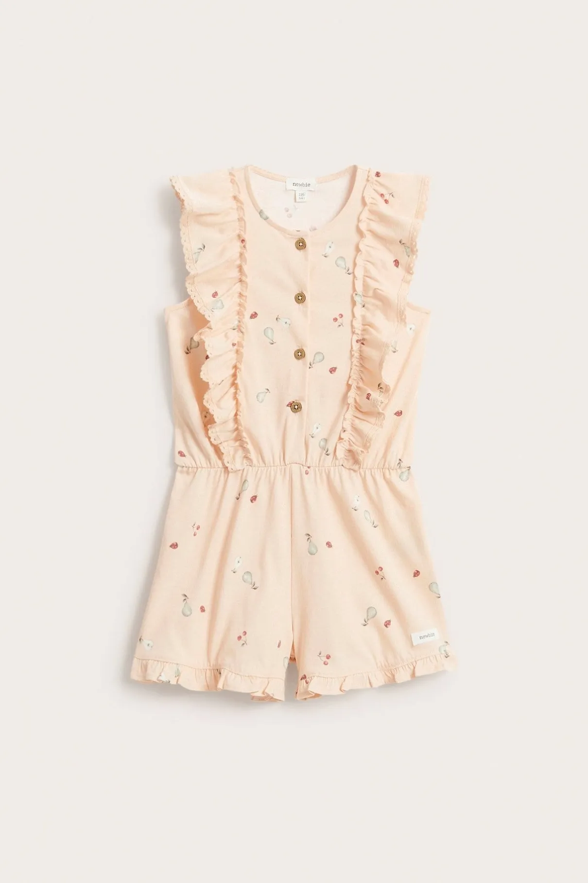 Kids orange jumpsuit with frills