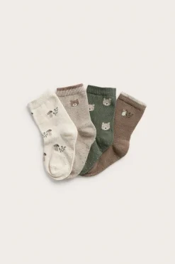 Kids 4-pack socks with forest motif
