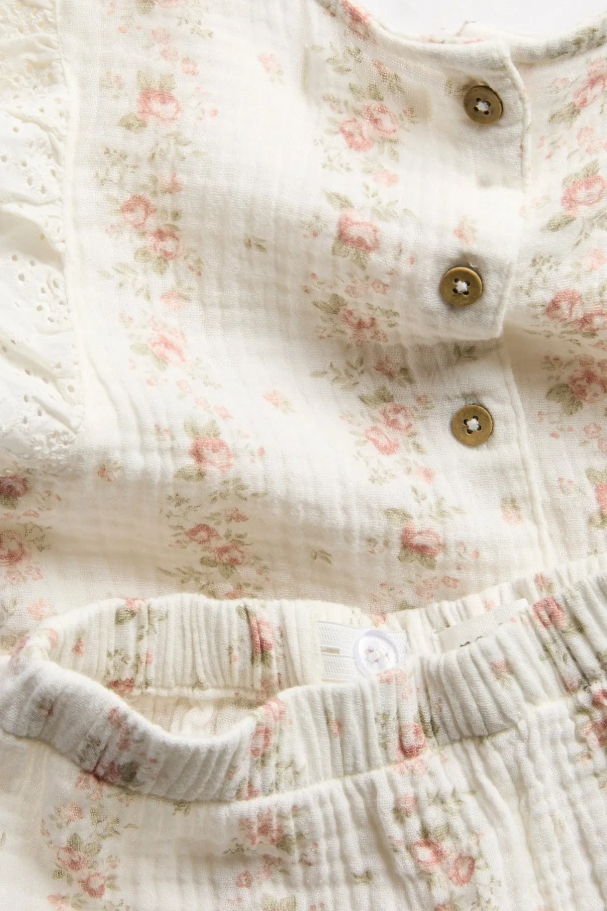 Kids 2-piece floral muslin set