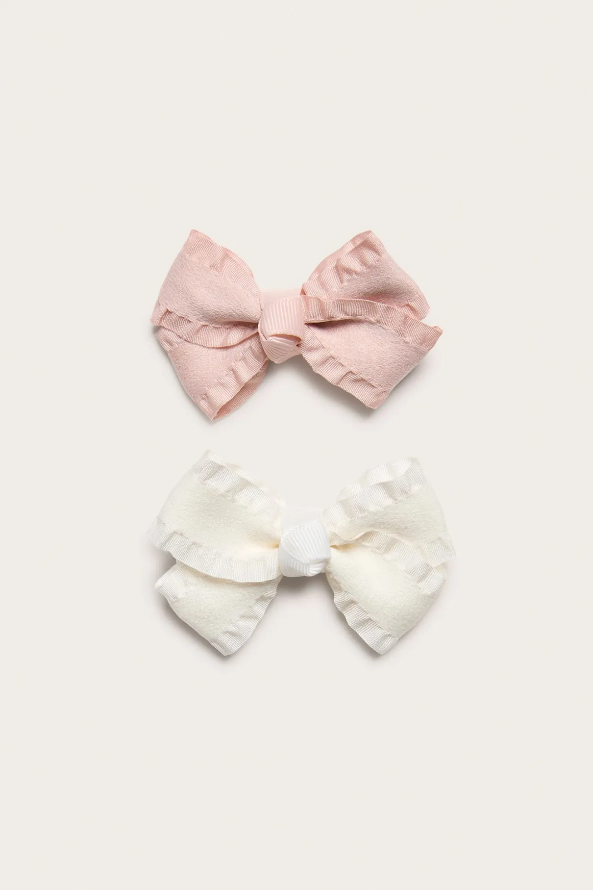 Kids' pink clip bows 2pk