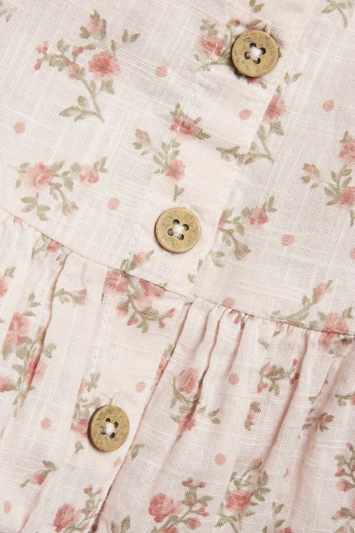 Kids pink dress with puff sleeves