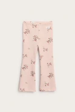 Kids pink floral jersey trousers