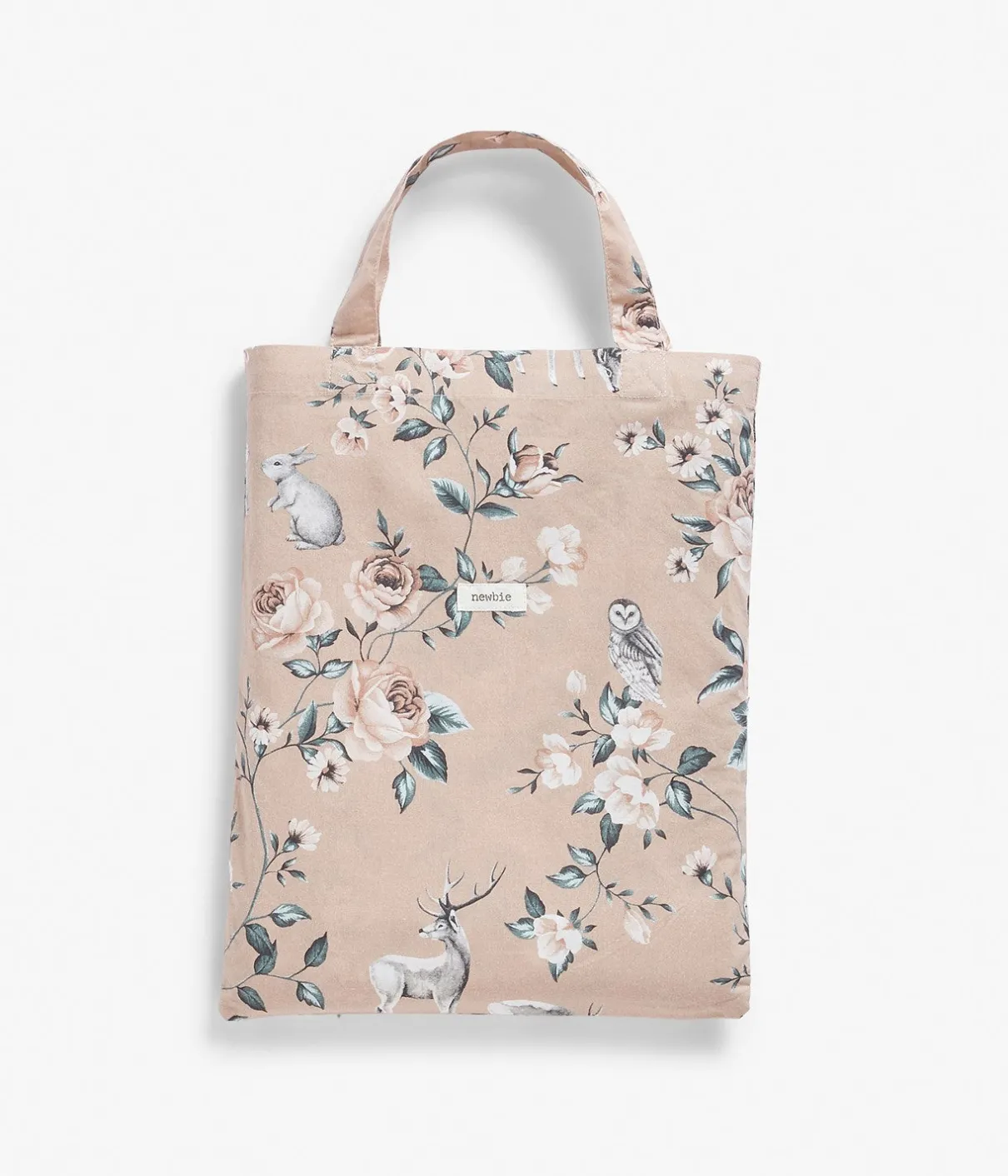 Kids pink forest print bedding set 140x200