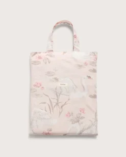 Kids pink swan lake combed cotton bedding 140x200