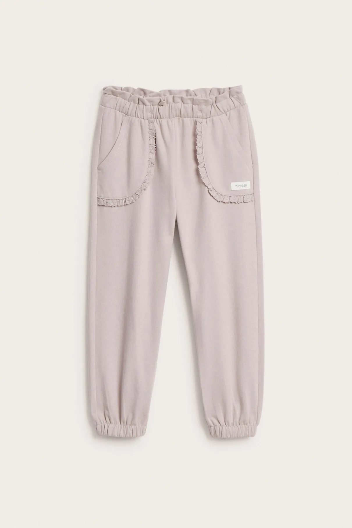 Kids purple joggers with lace details