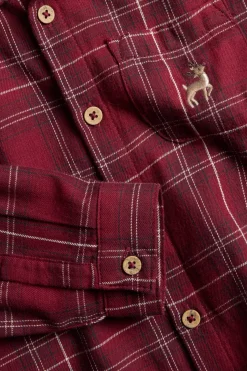 Kids´ red checked Christmas shirt