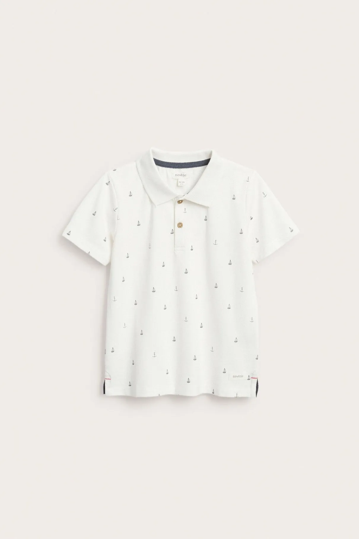 Kids short-sleeved polo shirt with sailboats
