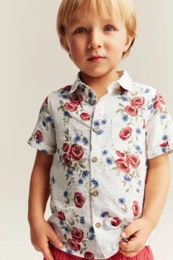 Kids short sleeve floral shirt