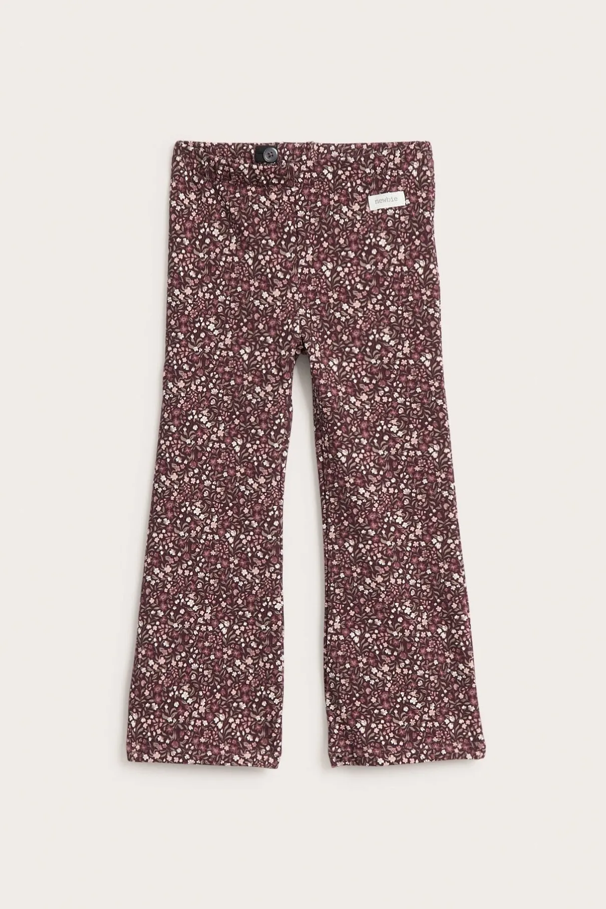 Kids trousers with ditsy floral print