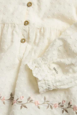 Kids’ white blouse with rose embroidery