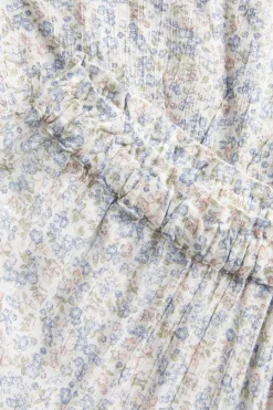 Kids white floral long skirt
