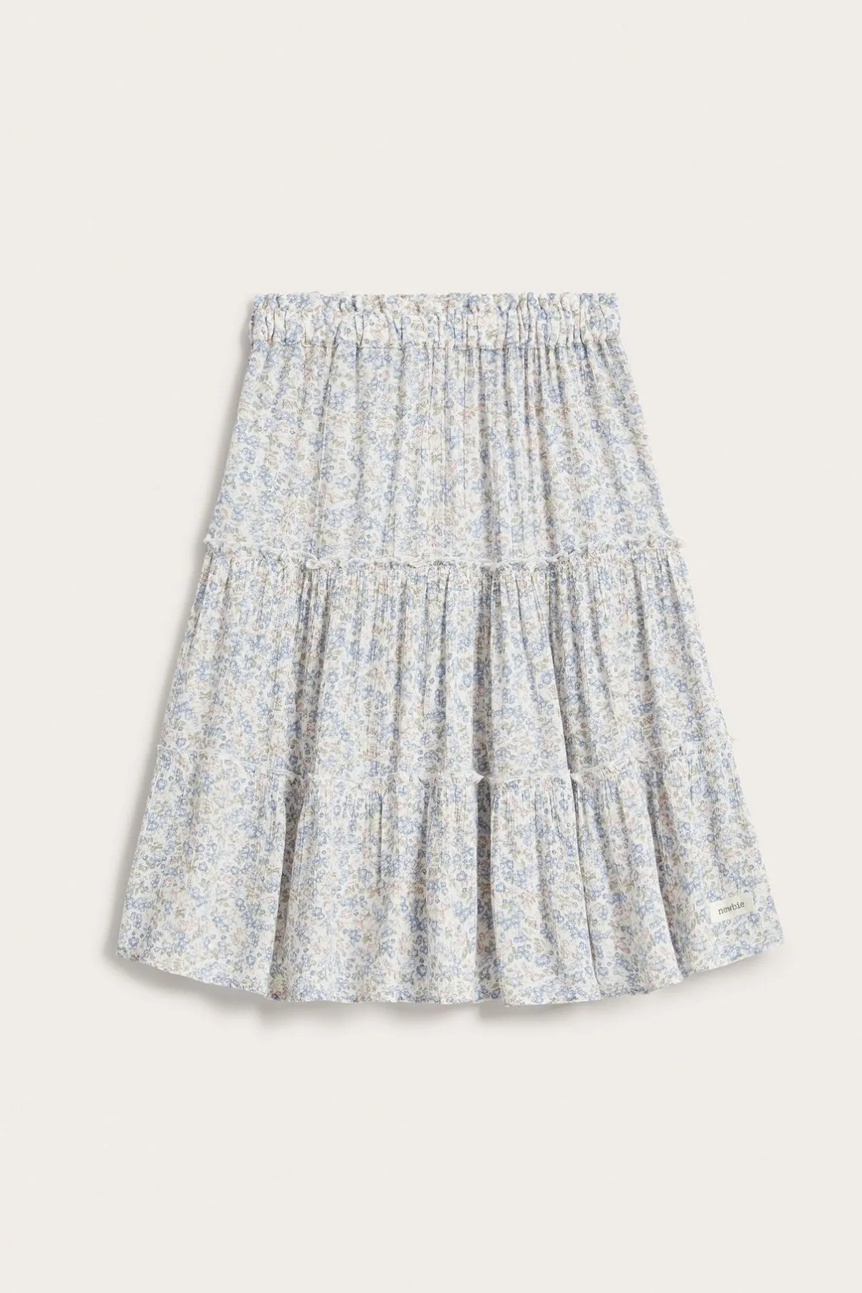 Kids white floral long skirt