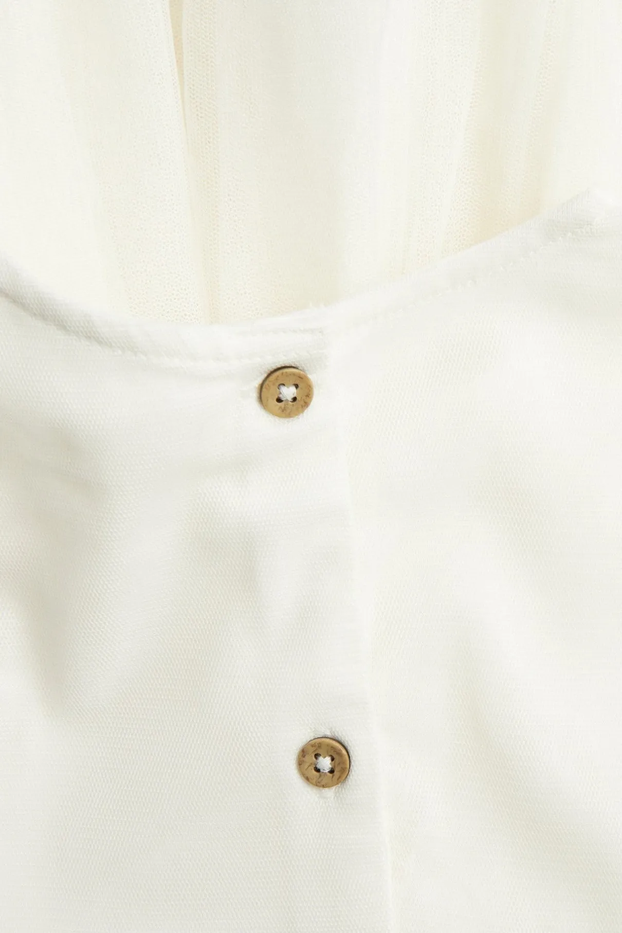 Kids white mesh dress with embroidery