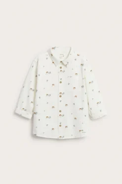 Kids’ white shirt with hedgehog pattern
