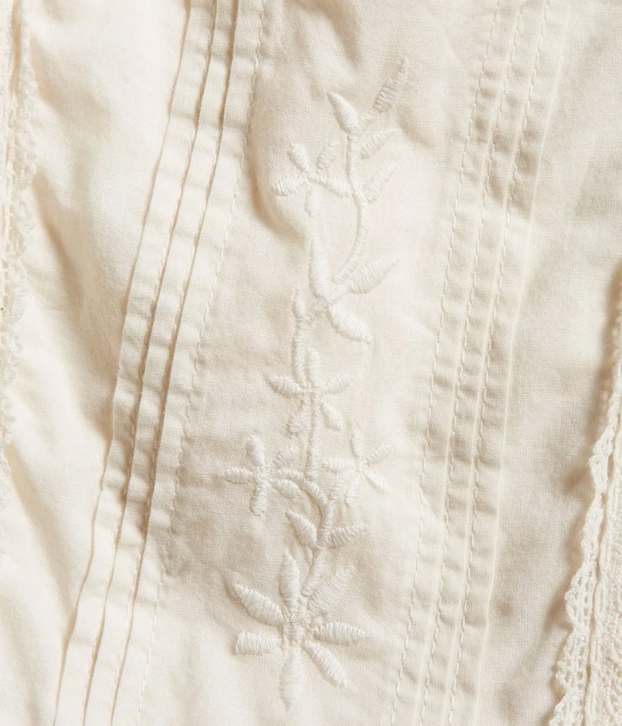 Kids white woven embroidery dress